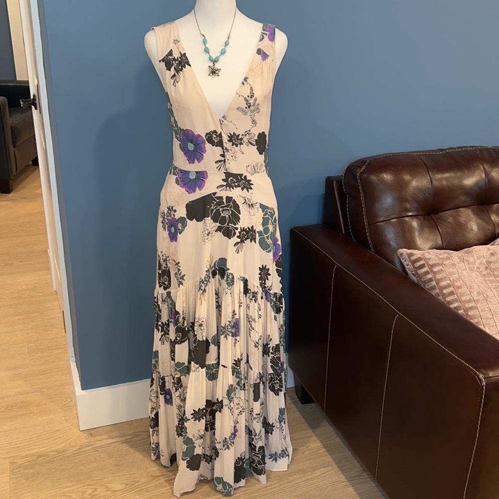 Free people plunge neckline Garden dress